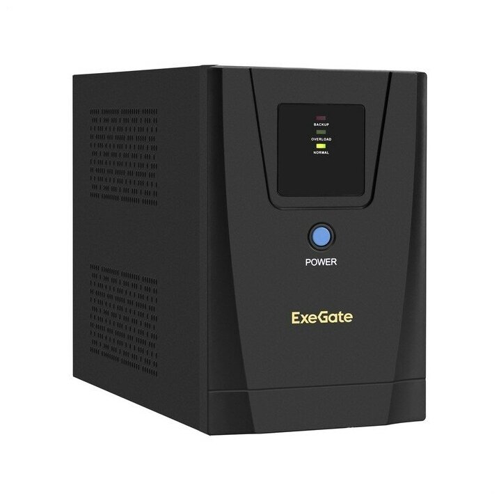 EXEGATE ИБП EX292802RUS ИБП SpecialPro UNB-1600. LED. AVR.2SH.3C13. USB <1600VA 950W LED AVR 2 Schuko+3 C13 USB съемн. кабель металлический