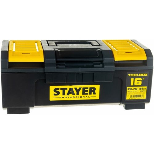 Пластиковый ящик для инструмента STAYER TOOLBOX-16 Professional ящик для инструмента stanley yellow metal plastic toolbox 20 1 95 612
