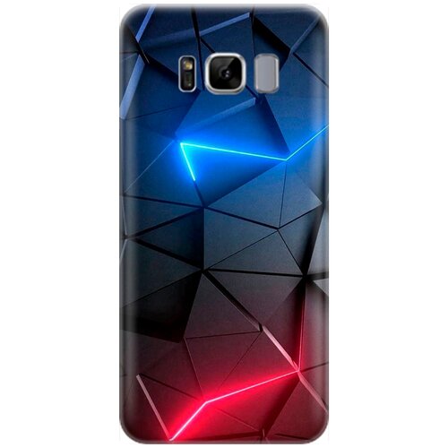 фото Ультратонкий силиконовый чехол-накладка для samsung galaxy s8 с принтом "графитовые грани" gosso
