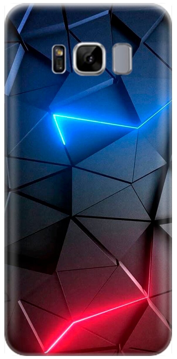 Ультратонкий силиконовый чехол-накладка для Samsung Galaxy S8 с принтом "Графитовые грани"