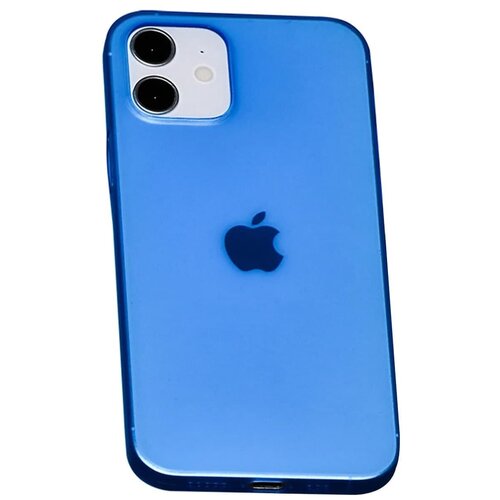 фото Ультратонкий чехол - накладка на apple iphone 12 / 12 pro (6.1) , синий gocase