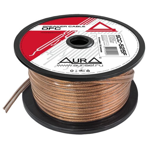 Кабель акустический AurA SCC-525F, OFC, плоский, 14AWG/2.5мм2, 75м/катушка