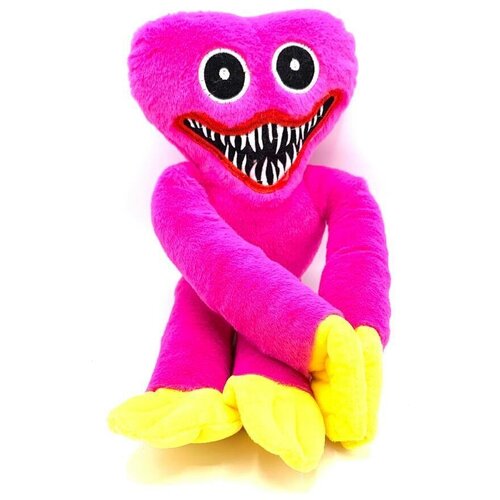 Huggy Wuggy/ Хагги-Вагги большой из популярной игры Poppy Playtime. Мягкая игрушка с липучими лапами / 55 см / Розовый