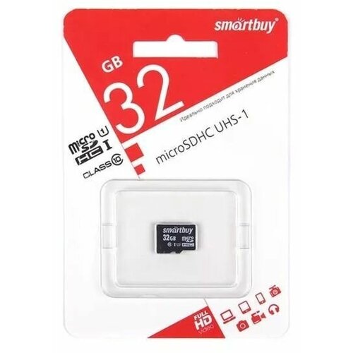 Карта памяти SMARTBUY SB32GBSDCL10-00 MicroSDHC, 32GB, Class10 UHS-I, черный 10 шт лот фк флэш 2 0 флэш памяти новая оригинальная флэш карта