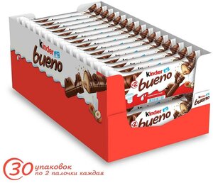 Батончик Kinder Bueno, 43 г, 30 шт.