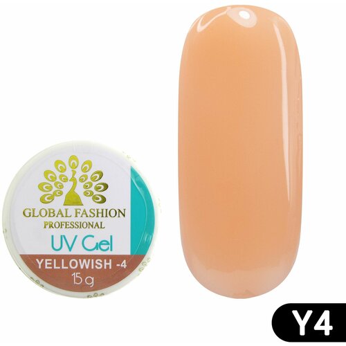 Global Fashion Камуфлирующий гель для наращивания и моделирования ногтей Yellowish-4, 15 гр global fashion камуфлирующий гель для наращивания и моделирования ногтей yellowish 4 30 гр