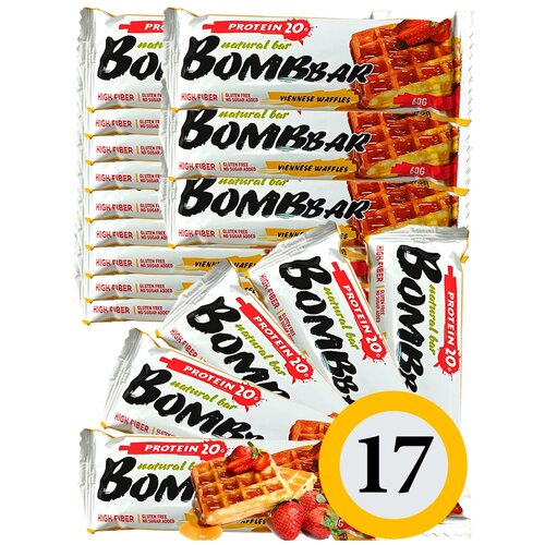 фото Протеиновый батончик bombbar protein bar 17 x 60 г, венские вафли