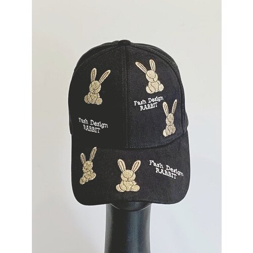 фото Бейсболка , размер 56-59, черный fashion