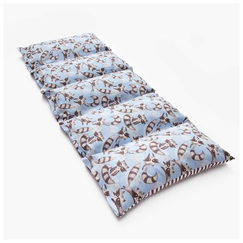 фото Матрасик с подушками "еноты" двусторонний 70*200 см, бязь/спанбонд 4203173 крошка я