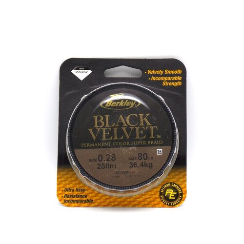 фото Плетеная леска berkley black velvet черная 250 м. 0,28 мм. 36,4 кг. (1345403)