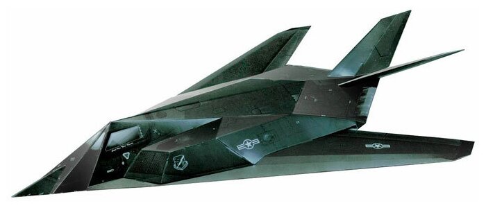 Сборная модель из картона Малозаметный ударный самолет F-117 №183 темно-зеленый