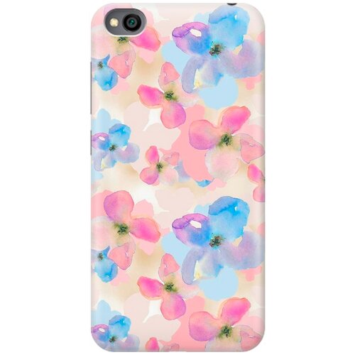фото Ультратонкий силиконовый чехол-накладка для xiaomi redmi go с принтом "фиалки акварелью" gosso