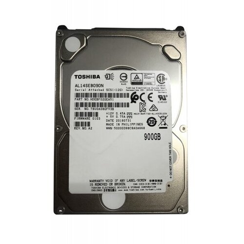 Жесткий диск Toshiba HDEBF02GEA51 900Gb 10500 SAS 2,5 HDD для серверов toshiba жесткий диск toshiba al14seb090ny 900gb 10500 sas 2 5 hdd