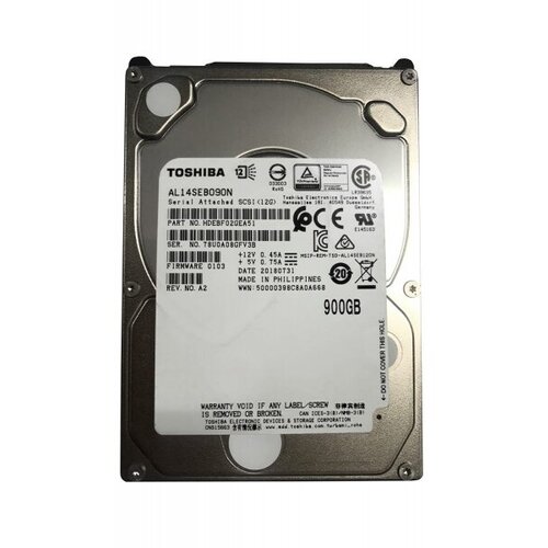 Жесткий диск Toshiba HDEBF02GEA51 900Gb 10500 SAS 25 HDD 1919000₽