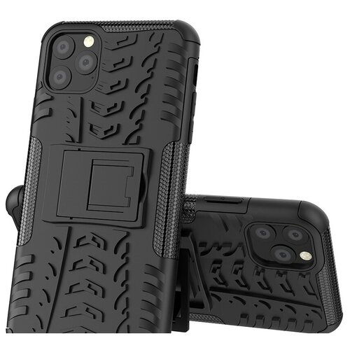 фото Чехол-бампер mypads для iphone 11 pro max противоударный усиленный ударопрочный черный