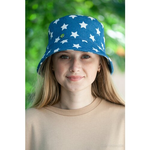 Панама ШапЛандия, размер 56/59, синий шляпа шапландия демисезонная размер 56 59 коричневый