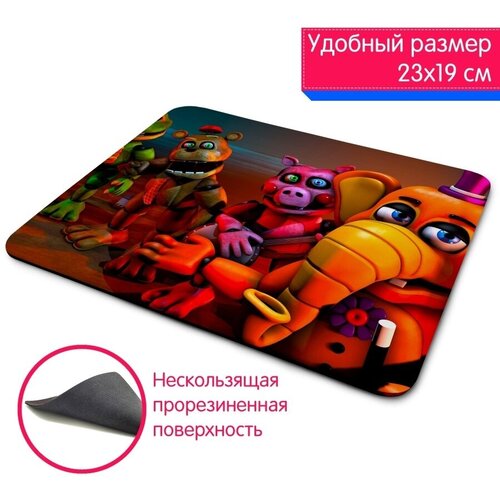 Большой игровой компьютерный коврик для мыши с рисунком фнаф FNAF Five Nights at Freddy's Фредди