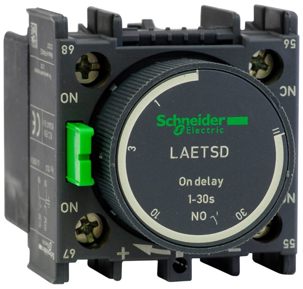 LAETSD ДОПОЛ КОНТ БЛОК C ВЫДЕРЖ НА ВКЛ 0,1-30C Schneider Electric - фото №1