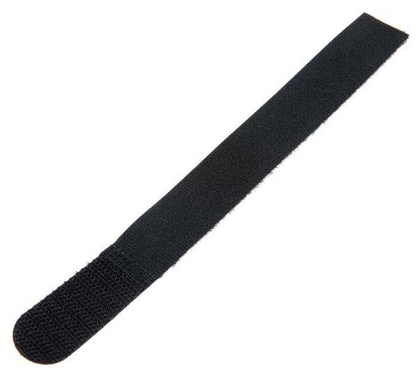 Стяжки-липучки для проводов нейлоновые 180Х20Х1,5 мм тундра, цвет черный, 10 шт.
