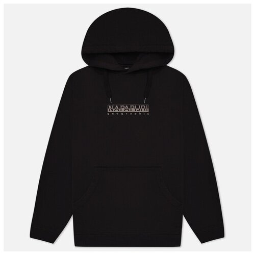 фото Мужская толстовка napapijri box hoodie loose fit коричневый, размер m