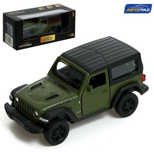 Машина металлическая JEEP WRANGLER, 1:32, инерция, цвет матовый зелёный