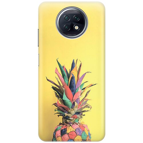 фото Ультратонкий силиконовый чехол-накладка для xiaomi redmi note 9t с принтом "ананас на желтом" gosso