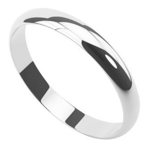 Кольцо обручальное кольцо из золота 123000-1, белое золото, 585 проба, размер 18, белый