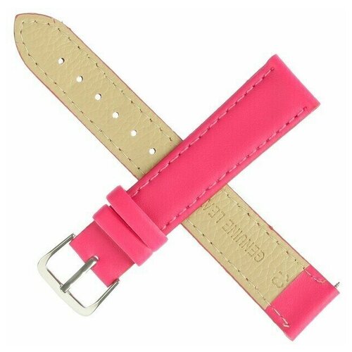 фото Ремешок для часов, 18 мм, женский, натуральная кожа, l=20 см, розовый нет бренда