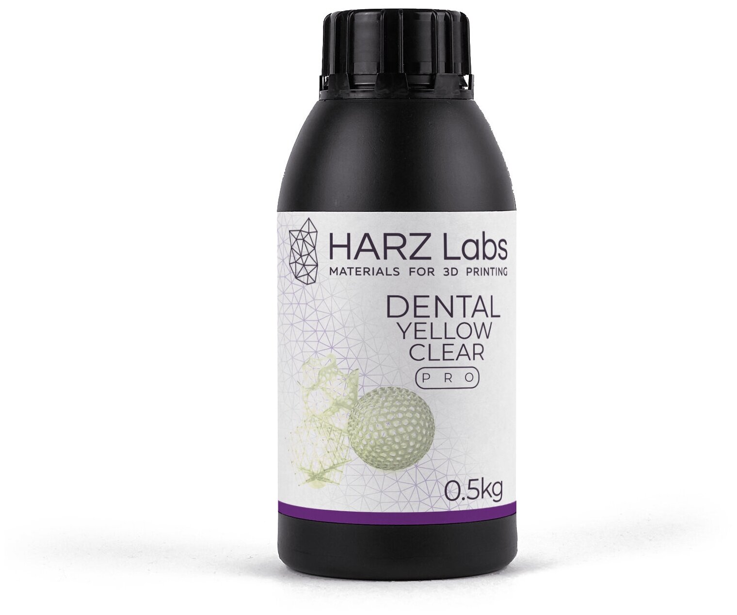 Фотополимер HARZ Labs Dental Yellow Clear PRO, прозрачный желтый (500 гр)