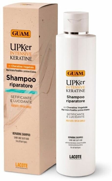 Шампунь Guam UPKer Intensive Keratin Шампунь для волос восстанавливающий с Кератином, Shampoo Riparatore, 200 мл