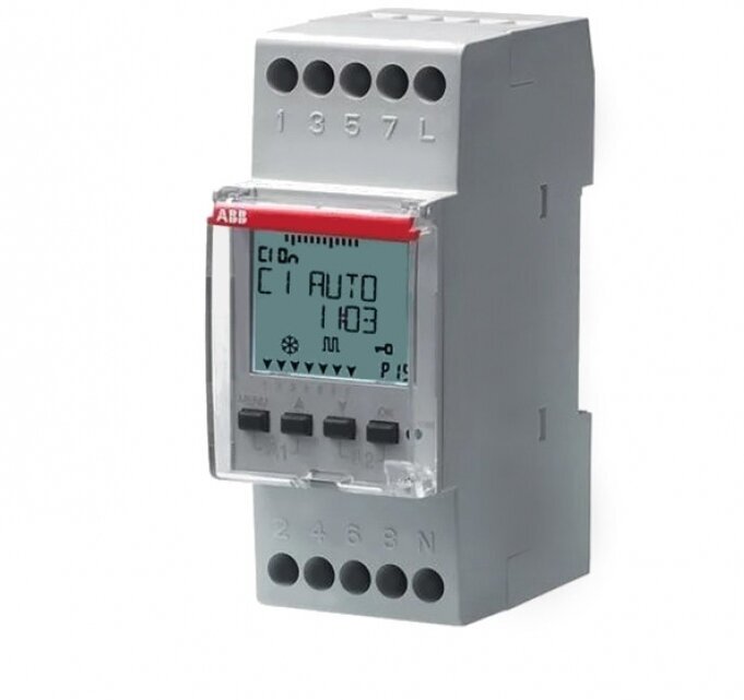 фото Реле времени цифровое ABB DW2 суточное / недельное двухканальное с резервом питания, 2ПК 16А 2CSM222521R1000