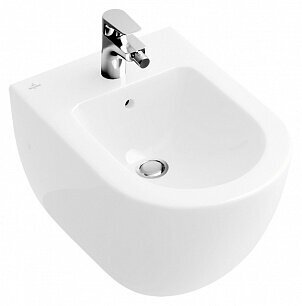 Биде подвесное Villeroy & Boch Subway 2.0 5400 00R1 alpin, Сeramicplus