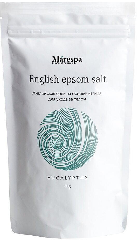 Соль для ванны "English epsom salt" с натуральным эфирным маслом эвкалипта и пихты Marespa 1000 г