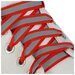 Шнурки для обуви, пара, плоские, со светоотражающей полосой, 10 мм, 70 см, цвет красный