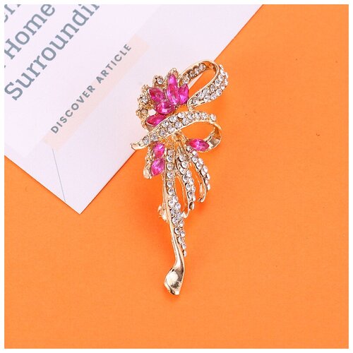 Брошь женская бижутерия букет