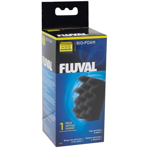 fluval фильтрующая губка bio foam max для фильтров 207 307 a188 Fluval картридж Bio-Foam для 104/206 104 г черный