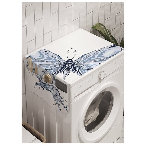фото Органайзер для хранения "водяная бабочка" на стиральную машину, 45x120 см ambesonne