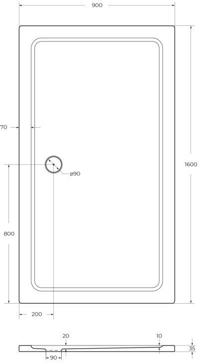 Душевой поддон Cezares Tray 1200x800x35 TRAY-M-AH-120/80-35-W - фотография № 7
