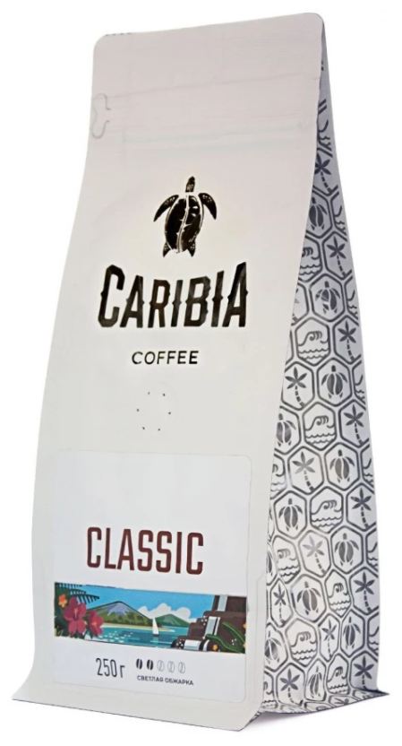Кофе Caribia «Classic» в зёрнах 250 г - фотография № 1