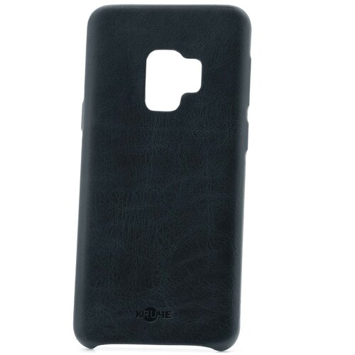 фото Чехол на самсунг s9 kruche натуральная кожа темно-синий кruче