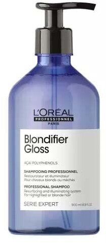 Шампунь LOREAL PROFESSIONNEL Blondifier Gloss для осветленных и мелированных волос, 500 мл