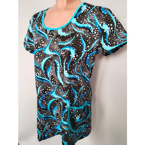 Футболка FOX TEX, хлопок, карманы, дышащий материал, трикотаж, размер 50, черный, синий