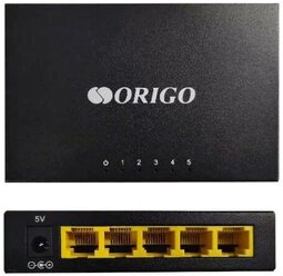 ORIGO коммутатор неуправляемый, количество портов: 5x100 Мбит/с (OS1205/A1A) черный