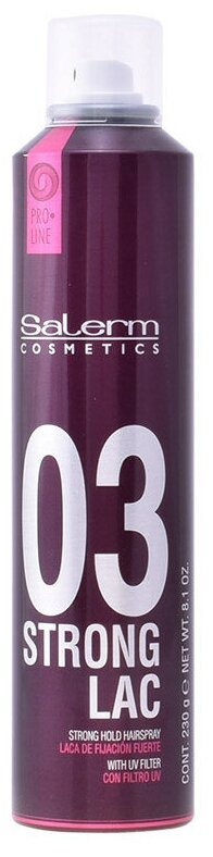 Salerm Cosmetics Pro Line лак для волос Strong Lac, сильная фиксация, 300 г, 300 мл