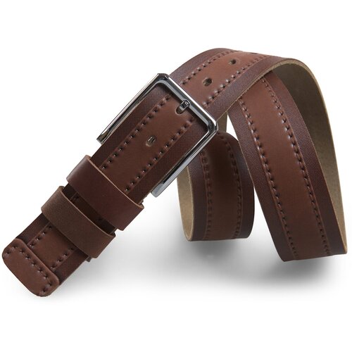 фото Ремень olio rosti, натуральная кожа, коричневый