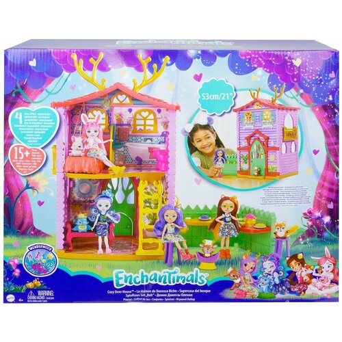 Игровой набор с куклой Набор игровой Enchantimals Домик Данессы Оленни, Mattel, розовый, ABS-пластик, female  - купить