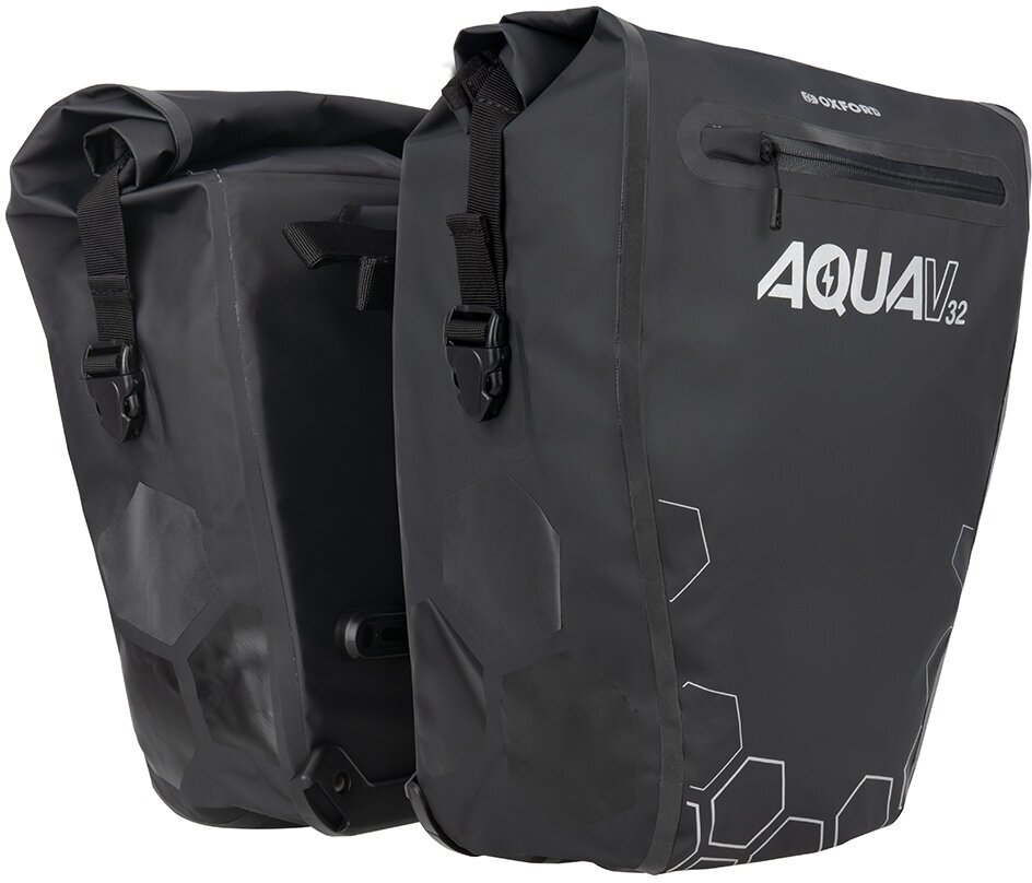 Сумка на велобагажник Oxford Aqua V 32 Double Pannier Black