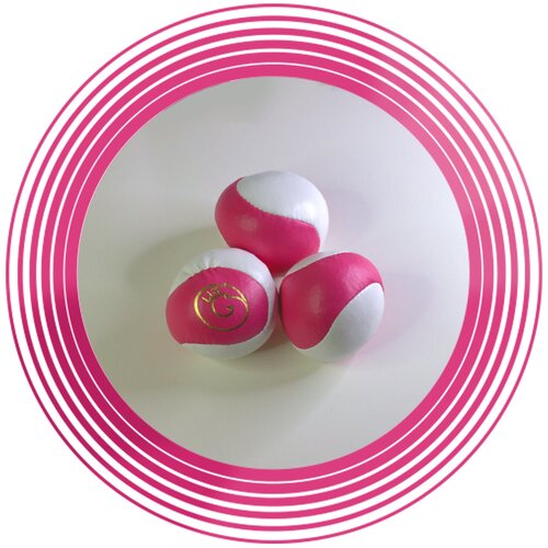 Мячи для жонглирования Бинбег (набор-3 шт). Джагл. Детские. Комплект от производителя. Цвет розово-белый мячи для тренировок в помещении и на открытом воздухе