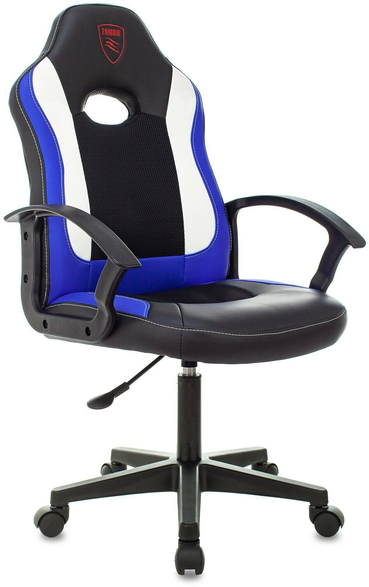 Кресло Zombie 11LT черный/синий текстиль/эко. кожа