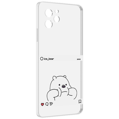 Чехол MyPads ледяной-медведь для Huawei Nova Y61 / Huawei Enjoy 50z задняя-панель-накладка-бампер